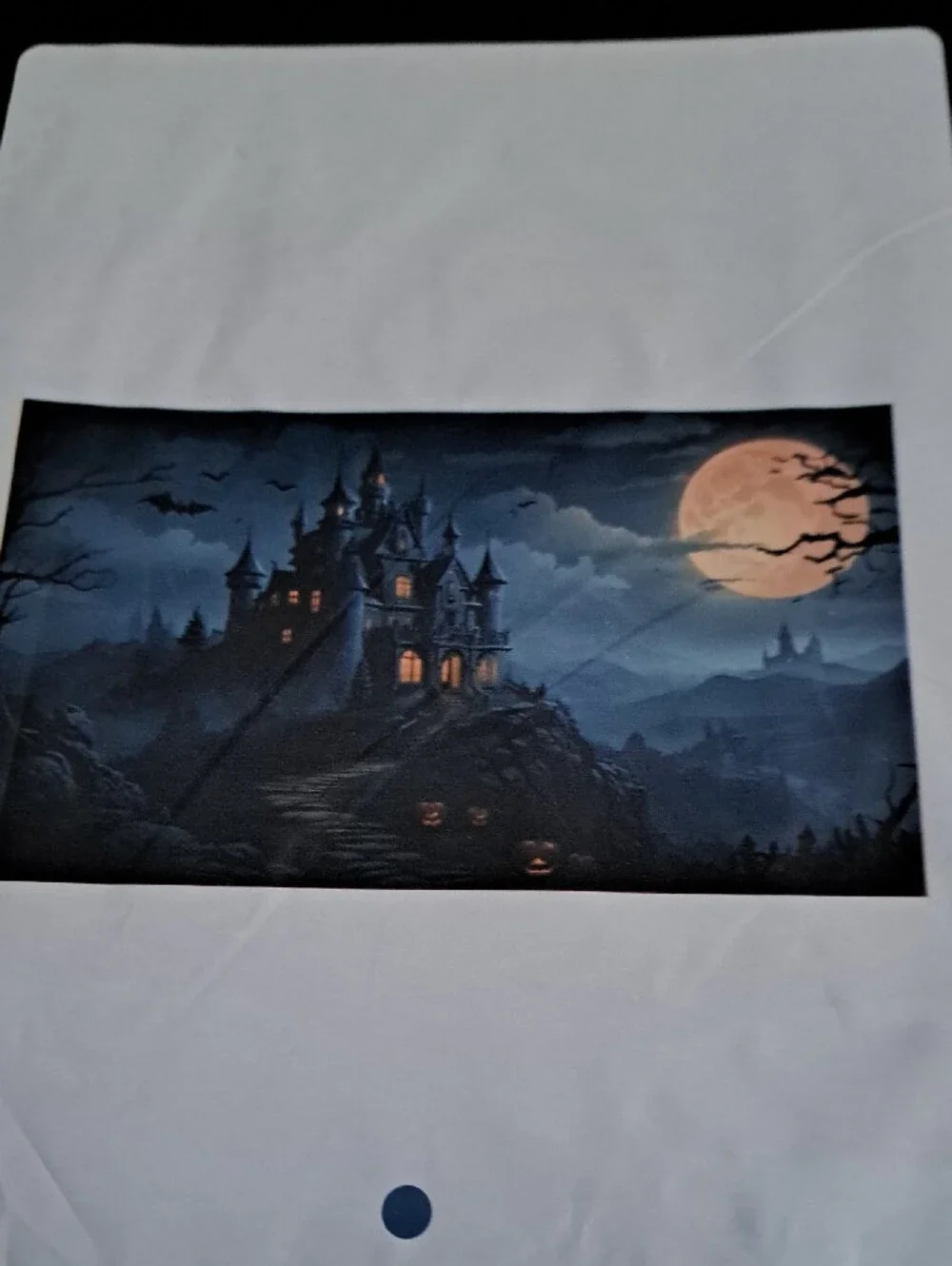 Haunted Castle Wall Decoration - Dark Blue